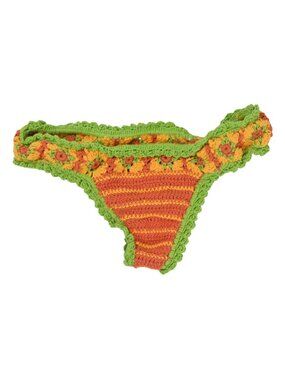 Akoia Crochet Swim Bottoms in Orange